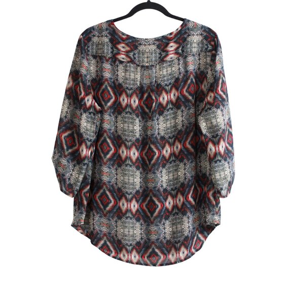 Violet & Claire Aztec Pattern Blouse - Picture 2 of 16